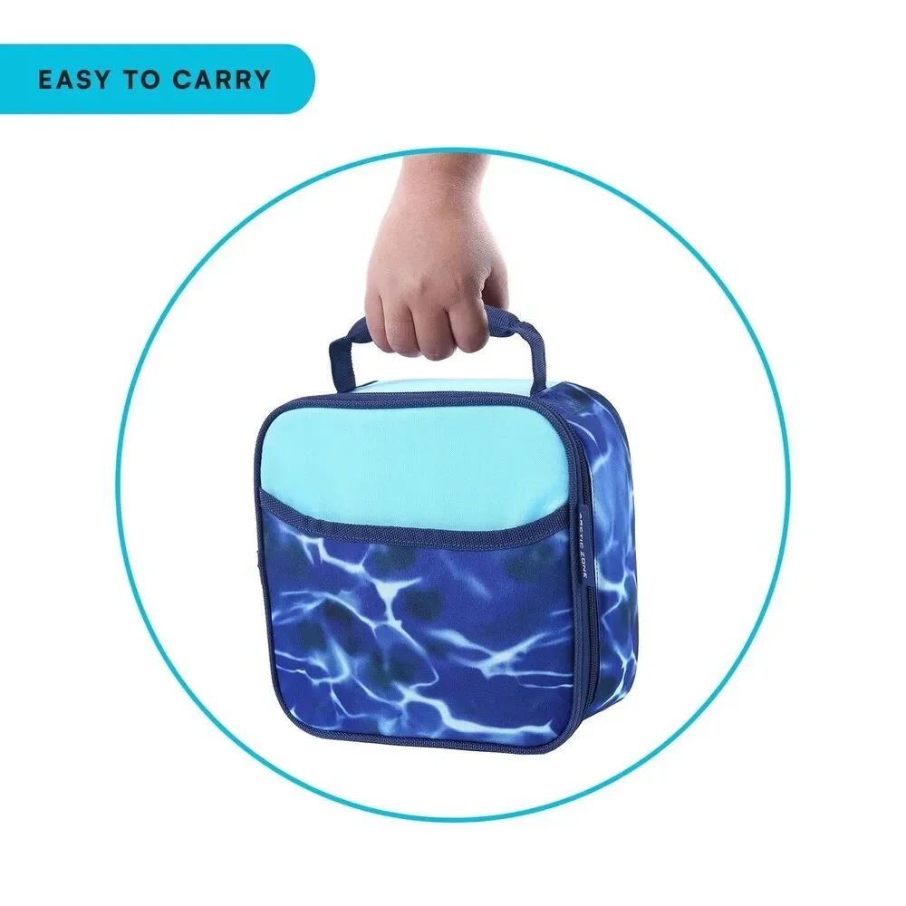 Arctic Zone Lunch Box Combo Thermal Insulation Dark Waters Blue School Lunch Bag